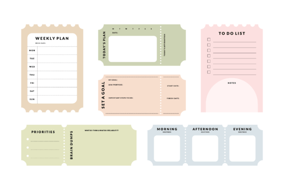 Download Printable Planner, Memo, Notepad Set - Notepad Collection