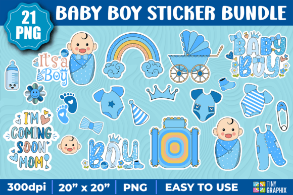Download Baby Boy Sticker - Newborn Baby Boy - New Collection