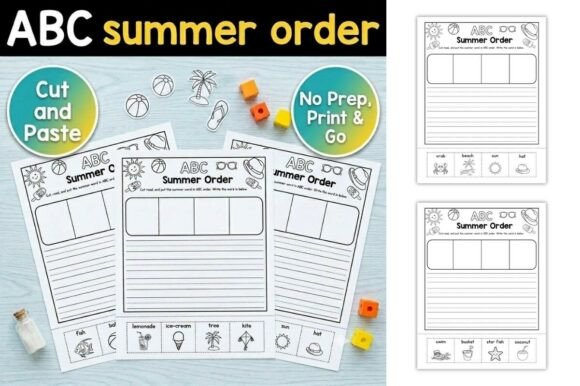 Download ABC Summer Order Worksheet for Kids - Abc Collection